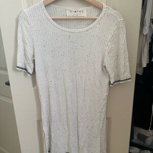 White Speckled Tunic Top